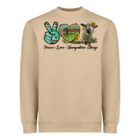 Mushroom Peace Love Hampshire Sheep Heavyweight Sweatshirt - LillyAllenDesigns