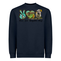 Navy Peace Love Hampshire Sheep Heavyweight Sweatshirt - LillyAllenDesigns