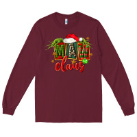 Burgundy christmas maw claus Long Sleeve Tee - FaDigitalArtStudio