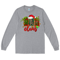 Heather Grey christmas maw claus Long Sleeve Tee - FaDigitalArtStudio