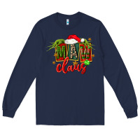 Navy christmas maw claus Long Sleeve Tee - FaDigitalArtStudio