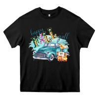 Black Happy Fall YALL Pumpkin Truck Shirt Heavy Core Tee - Bettercallsaul