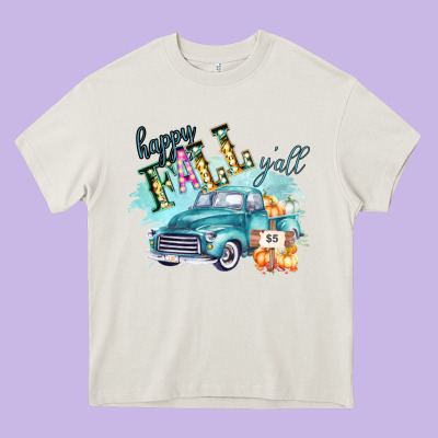Happy Fall Yall Pumpkin Truck Shirt Heavy Core Tee Designed By Bettercallsaul
