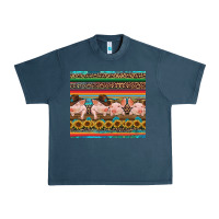 Midnight Navy western serape pigs Urban Heavy Tee - RanaPortraitStore