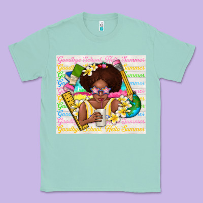 Goodbye School Hello Summer Classic Tee Designed By Tumblerdesignbyshophia