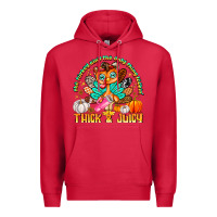 Cardinal The Turkey Ain’t The Only Thing Lookin Thick & J Premium Hoodie - CowhideDigitalArt