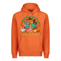 Carrot The Turkey Ain’t The Only Thing Lookin Thick & J Premium Hoodie - CowhideDigitalArt
