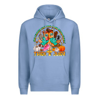 Colony Blue The Turkey Ain’t The Only Thing Lookin Thick & J Premium Hoodie - CowhideDigitalArt