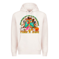 Pale Pink The Turkey Ain’t The Only Thing Lookin Thick & J Premium Hoodie - CowhideDigitalArt