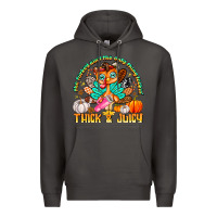Smoke The Turkey Ain’t The Only Thing Lookin Thick & J Premium Hoodie - CowhideDigitalArt