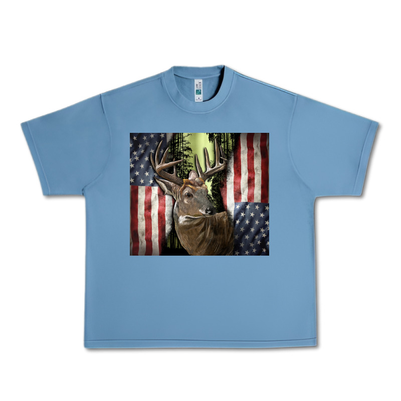 Usa Deer Hunting Woods Urban Heavy Tee by CowGirlArtShop | Teevron