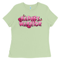 Matcha Badass warrior Breast Cancer Ladies Tee - NancyCooperArtShop
