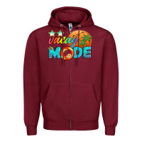 Burgundy vacay mode Zipper Hoodie - Artiststas