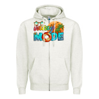 Oatmeal Heather vacay mode Zipper Hoodie - Artiststas