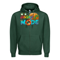 Sports Green vacay mode Zipper Hoodie - Artiststas
