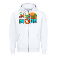 White vacay mode Zipper Hoodie - Artiststas