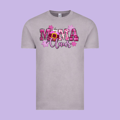 Mama Claus Pink Christmas Vintage Tee Designed By Cowgirlartshop