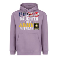 Lavender proud daughter of a army veteran american flag military gift Heavyweight Hoodie - longCreatives