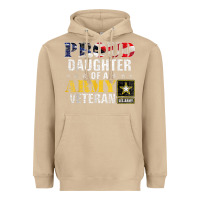 Mushroom proud daughter of a army veteran american flag military gift Heavyweight Hoodie - longCreatives
