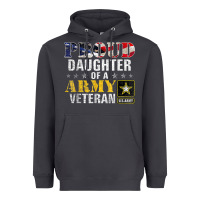 Smoke proud daughter of a army veteran american flag military gift Heavyweight Hoodie - longCreatives