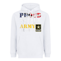 White proud daughter of a army veteran american flag military gift Heavyweight Hoodie - longCreatives