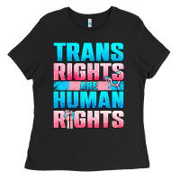 Black Trans rights are human rights Ladies Tee - NancyCooperArtShop