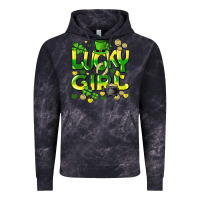Cloud Black lucky girl st. patricks day Vintage Hoodie - HowdyJamesFarm