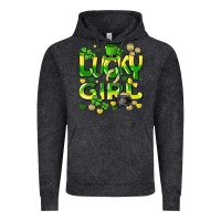 Vintage Black lucky girl st. patricks day Vintage Hoodie - HowdyJamesFarm