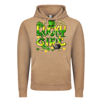 Vintage Coffee lucky girl st. patricks day Vintage Hoodie - HowdyJamesFarm