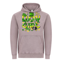Vintage Zinc lucky girl st. patricks day Vintage Hoodie - HowdyJamesFarm