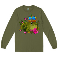Army Green valentines day frog prince olivia Long Sleeve Tee - OliviaCreatesArt
