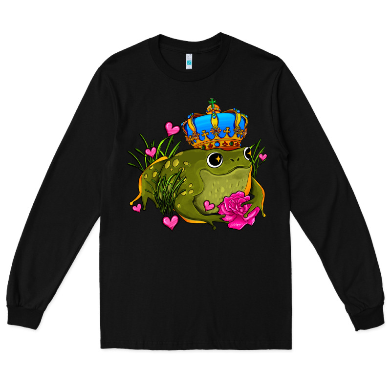 Valentines Day Frog Prince Olivia Long Sleeve Tee by OliviaCreatesArt | Teevron