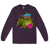 Plum valentines day frog prince olivia Long Sleeve Tee - OliviaCreatesArt