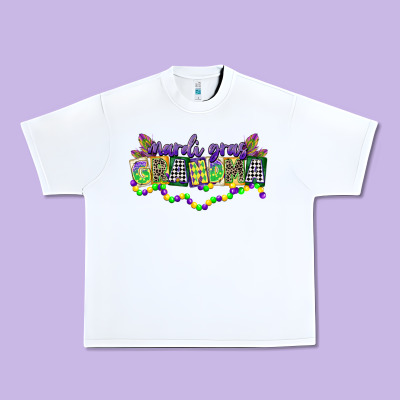 Mardi Gras Grandma Urban Heavy Tee Designed By Cowgirlartshop