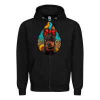 Black doberman Zipper Hoodie - Artiststas