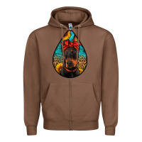 Chestnut doberman Zipper Hoodie - Artiststas