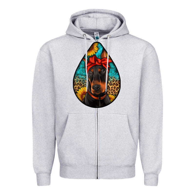 Doberman Zipper Hoodie by Artiststas | Teevron