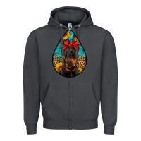 Smoke doberman Zipper Hoodie - Artiststas