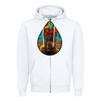 White doberman Zipper Hoodie - Artiststas
