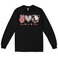 Black Peace Love Pitties Long Sleeve Tee - Jasminsmagicworld