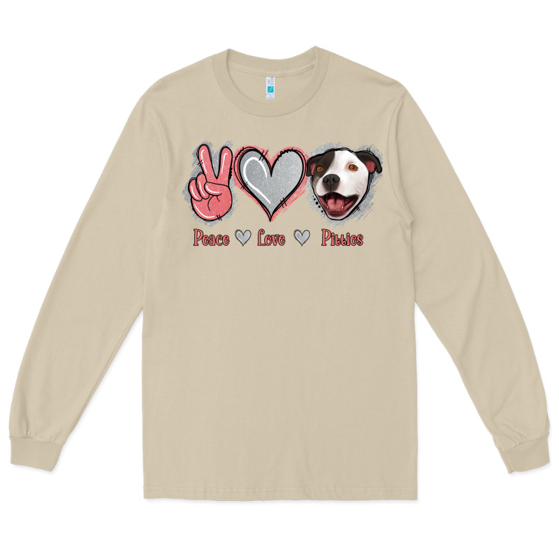 Peace Love Pitties Long Sleeve Tee by Jasminsmagicworld | Teevron