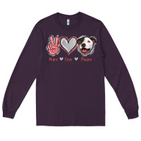 Plum Peace Love Pitties Long Sleeve Tee - Jasminsmagicworld