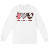 White Peace Love Pitties Long Sleeve Tee - Jasminsmagicworld