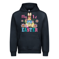 Navy my first easter with baby bunny and eggs Urban Hoodie - AdoDesignShop