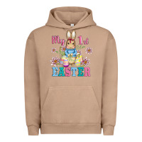 Pigment Burro my first easter with baby bunny and eggs Urban Hoodie - AdoDesignShop