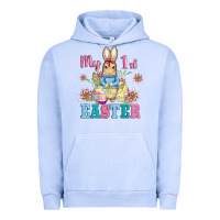 Pigment Grape Ice my first easter with baby bunny and eggs Urban Hoodie - AdoDesignShop