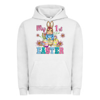 Pigment Lunar Rock my first easter with baby bunny and eggs Urban Hoodie - AdoDesignShop