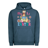 My First Easter With Baby Bunny And Eggs Urban Hoodie | Teevron