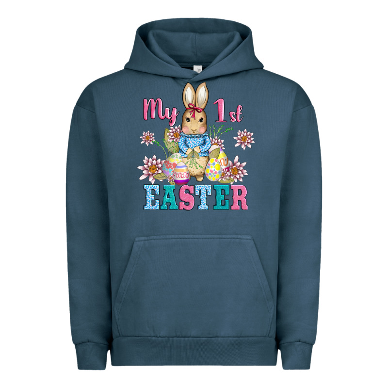 My First Easter With Baby Bunny And Eggs Urban Hoodie by AdoDesignShop | Teevron