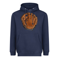 Navy baseball glove Heavyweight Hoodie - BarkalooDesign